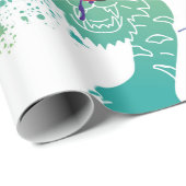 Papier Cadeau Illustration de graffiti avec lettres de graffitis (Coin rond)