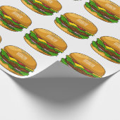 Papier Cadeau Illustration de Hamburger (Coin)