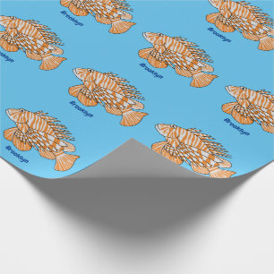 Papier Cadeau Illustration de Happy lionfish