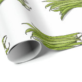 Papier Cadeau Illustration de haricots verts (Coin rond)