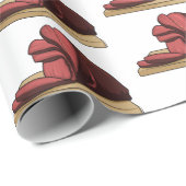 Papier Cadeau Illustration de jambon (Coin rond)