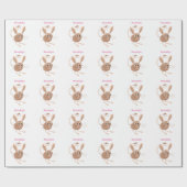 Papier Cadeau Illustration de jerboa aux longues oreilles (Plat)