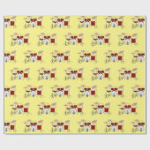 Papier Cadeau Illustration de kit de batterie (Plat)