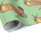 Papier Cadeau Illustration de la bande dessinée de poulet de pra (Coin rond)