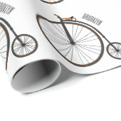 Papier Cadeau Illustration de la bande dessinée de vélo à grande (Coin rond)