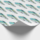 Papier Cadeau Illustration de la bande dessinée d'un train à bal (Coin)