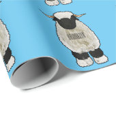 Papier Cadeau Illustration de la caricature de mouton Valais Bla (Coin rond)