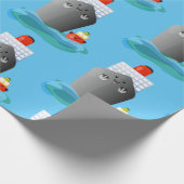 Papier Cadeau Illustration de la caricature de remorqueur de paq (Coin)