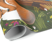 Papier Cadeau Illustration de la faune de Riverside Idyllic (Coin rond)