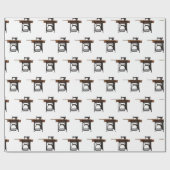 Papier Cadeau Illustration de la machine à coudre (Plat)