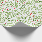 Papier Cadeau Illustration de la peinture aquatique de Noël (Coin)