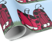 Papier Cadeau Illustration de Ladybug d'amour non demandé (Coin rond)