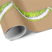 Papier Cadeau Illustration de l'aquarelle de fruit en tranches d (Coin rond)