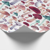 Papier Cadeau Illustration de l'aquarelle des champignons sauvag (Coin)