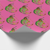 Papier Cadeau Illustration de l'aquarelle pop art aux fruits à p (Coin)