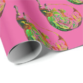 Papier Cadeau Illustration de l'aquarelle pop art aux fruits à p (Coin rond)