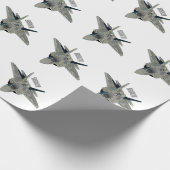 Papier Cadeau Illustration de l'avion de chasse (Coin)