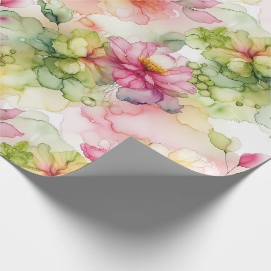 Papier Cadeau Illustration de l'encre d'alcool pastel (Coin)