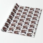 Papier Cadeau Illustration de lézard géant affamé (Déroulé)