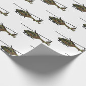 Papier Cadeau Illustration de l'hélicoptère de l'armée (Coin)