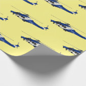 Papier Cadeau Illustration de l'hélicoptère de police (Coin)