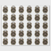 Papier Cadeau Illustration de l'horloge d'alarme (Plat)