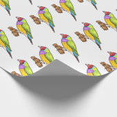 Papier Cadeau Illustration de l'oiseau de taille gouldienne (Coin)
