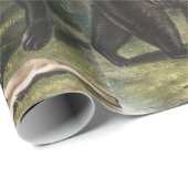 Papier Cadeau Illustration de l'ours noir américain Ursus Americ (Coin rond)