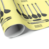 Papier Cadeau Illustration de l'ustensile de cuisine (Coin rond)