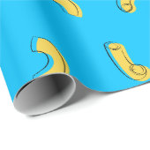 Papier Cadeau Illustration de Macaroni et fromage (Coin rond)