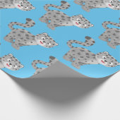 Papier Cadeau Illustration de mignon léopard des neiges (Coin)