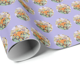 Papier Cadeau Illustration de mode Art Déco vintage élégante