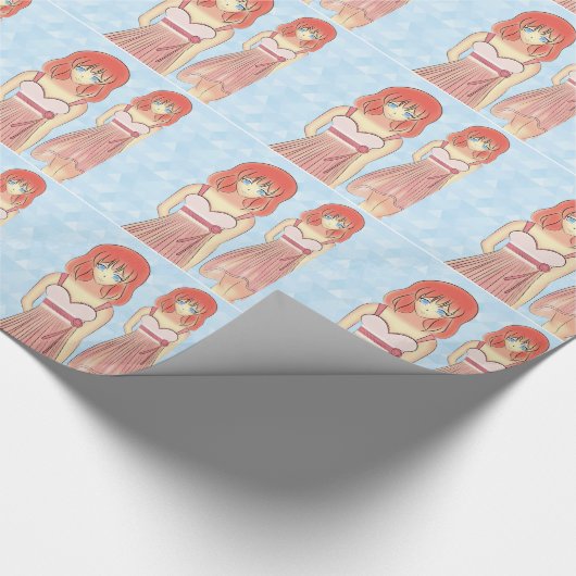 Papier Cadeau Illustration de mode de fille d'Anime (Coin)