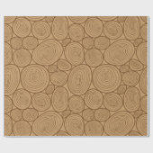Papier Cadeau Illustration de motif d'anneau d'arbre (Plat)