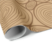 Papier Cadeau Illustration de motif d'anneau d'arbre (Coin rond)
