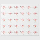 Papier Cadeau Illustration de motif de caniche personnalisable (Plat)