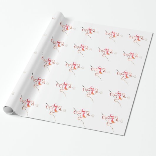 Papier Cadeau Illustration de motif de caniche personnalisable (Déroulé)