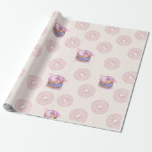 Papier Cadeau Illustration de motif de donuts sucrés du désert m (Déroulé)