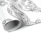 Papier Cadeau Illustration de mythologie grecque d'atlas (Coin rond)