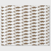 Papier Cadeau Illustration de pangolin à queue longue (Plat)