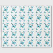 Papier Cadeau Illustration de papillons Morpho (Plat)