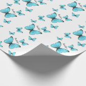 Papier Cadeau Illustration de papillons Morpho (Coin)