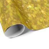 Papier Cadeau Illustration de parties scintillantes d'or (Coin rond)