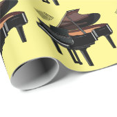 Papier Cadeau Illustration de piano (Coin rond)