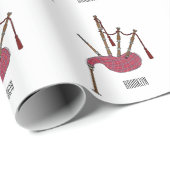 Papier Cadeau Illustration de pipes (Coin rond)