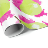 Papier Cadeau Illustration de poire avec éclaboussure d'aquarell (Coin rond)