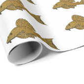 Papier Cadeau Illustration de poisson Pleco (Coin rond)