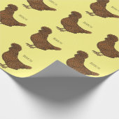 Papier Cadeau Illustration de poulet à la polis chamois (Coin)