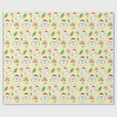 Papier Cadeau Illustration de poulet au dessin mignon (Plat)