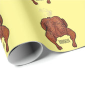 Papier Cadeau Illustration de poulet rôti (Coin rond)